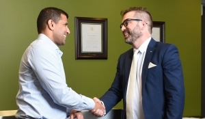 Ellerslie Family Lawyer Michael Lazaruk with Client